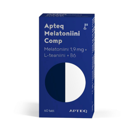 Apteq Melatoniin toidulisand Apteq Melatoniin pakend