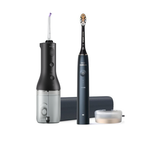 Philips Sonicare DiamondClean 9900 Pestige (4) DiamondClean Prestige 9900 (HX9992) elektriline hambahari ja flosser 3000 must, tarvikutega