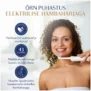 naisterahvas peseb hambaaid silver pasta ja elektrilise hambaharjaga